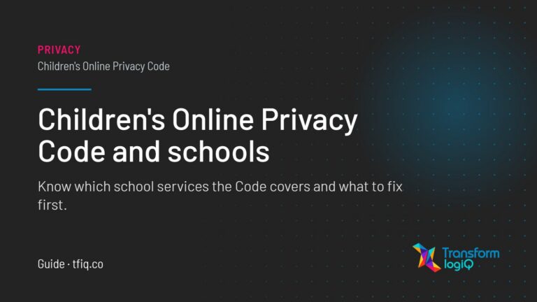 What does the Children’s Online Privacy Code mean for schools?