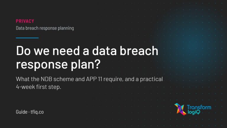 Do we need a data breach response plan under the Privacy Act?
