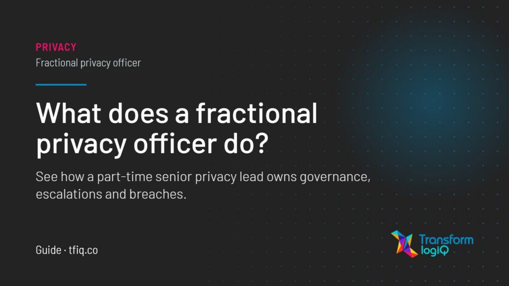 What does a fractional privacy officer do?